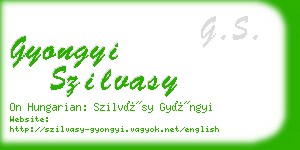 gyongyi szilvasy business card